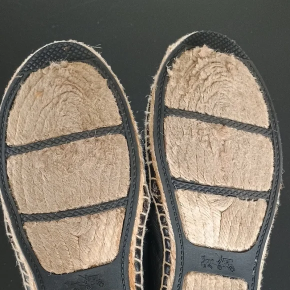 Coach Black Leather Slip On Shoes - Picture 10 of 12